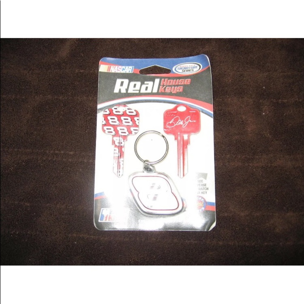 NASCAR Dale Jr Real Keys With Keychain New